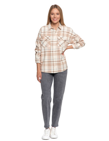 Bluzki i koszule - Koszula damska flanelowa w kratkę bawełniana WZÓR 1 - produkt 13