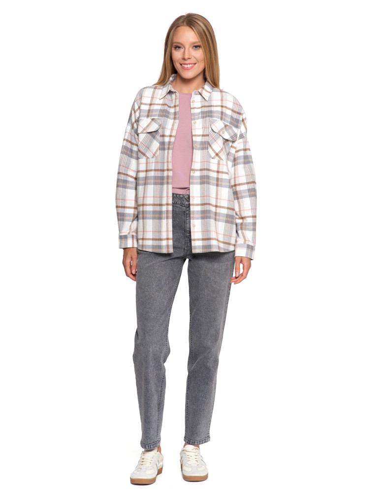 Bluzki i koszule - Koszula damska flanelowa w kratkę bawełniana WZÓR 2  - produkt moraj.pl 9