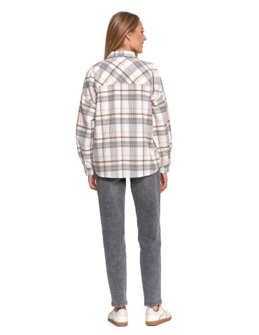 Bluzki i koszule - Koszula damska flanelowa w kratkę bawełniana WZÓR 2 - produkt 7