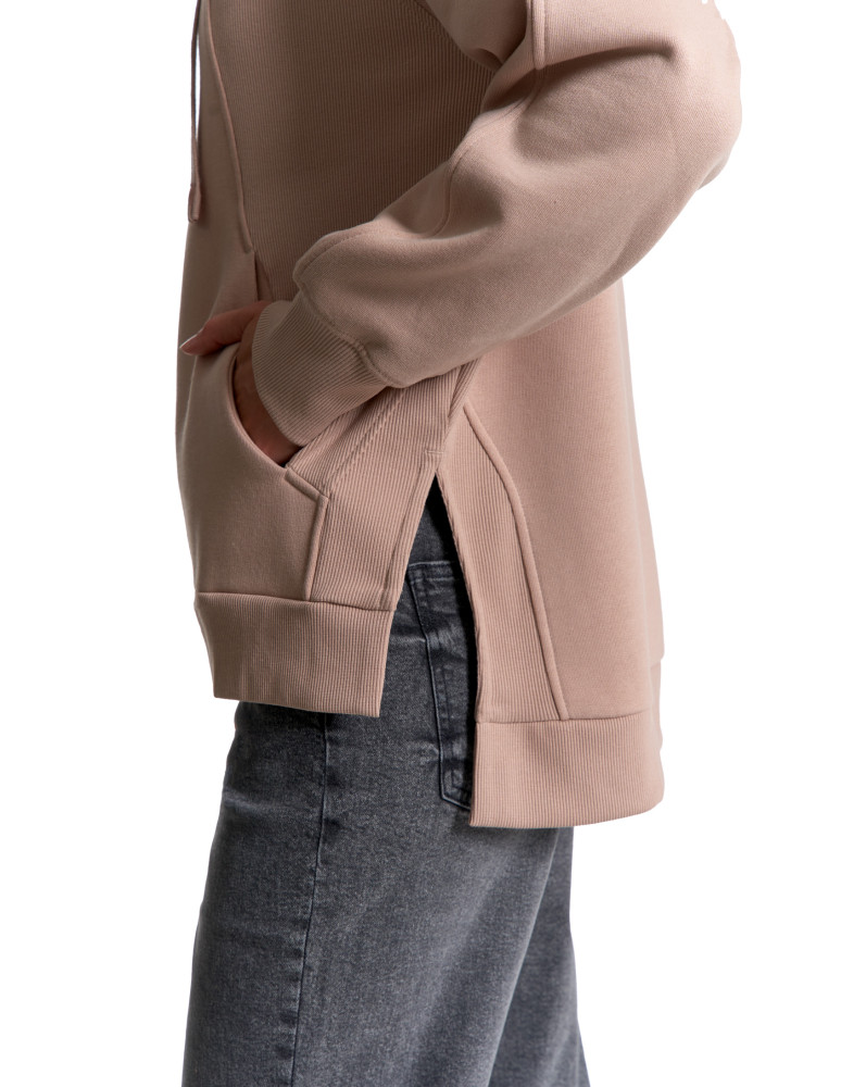 Bluzy - Bluza damska dresowa bawełniana luźna ocieplana BEŻOWY - produkt moraj.pl 7