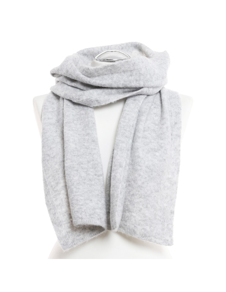 Szale i chusty - Damski szal z wełną SZARY - produkt moraj.pl 1