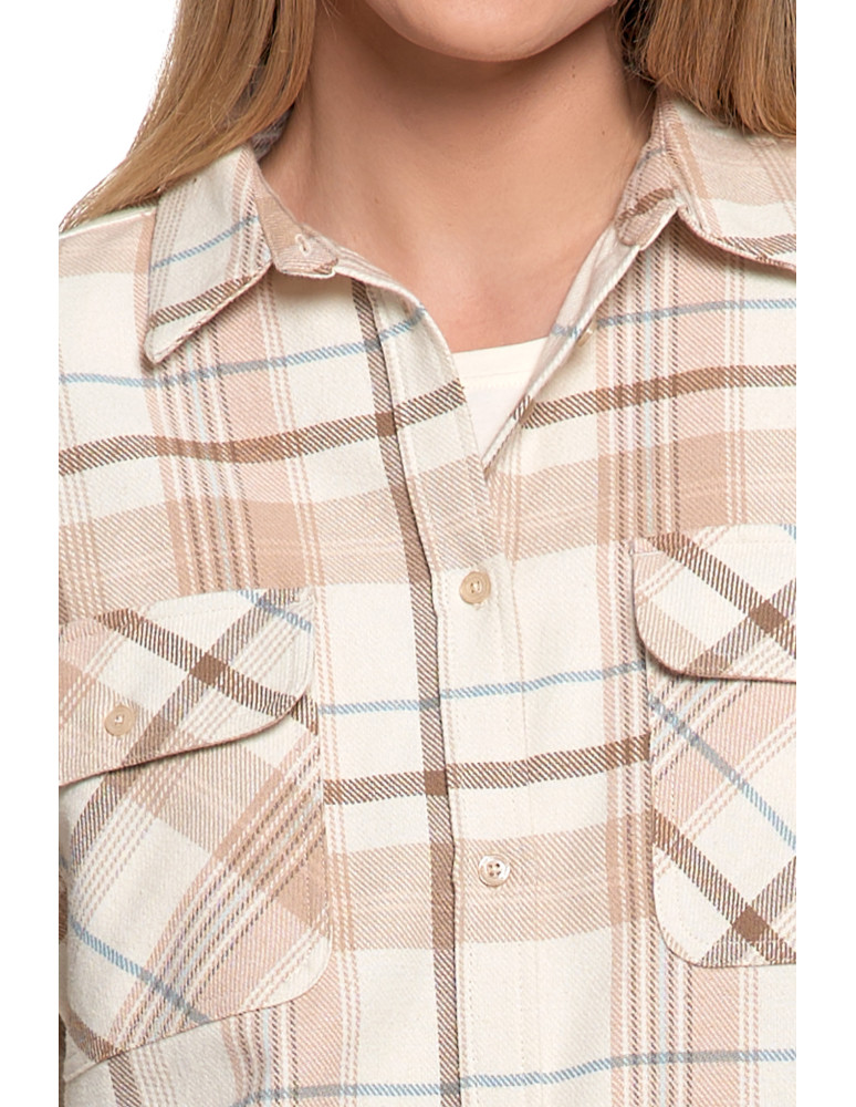 Bluzki i koszule - Koszula damska flanelowa w kratkę bawełniana WZÓR 1  - produkt moraj.pl 3