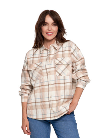 Bluzki i koszule - Koszula damska flanelowa w kratkę bawełniana WZÓR 1 - produkt 16