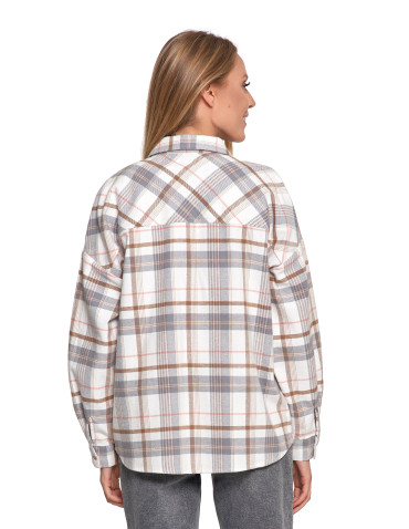 Bluzki i koszule - Koszula damska flanelowa w kratkę bawełniana WZÓR 2 - produkt 3