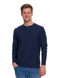 Koszulka męska longsleeve bawełniany z guzikami