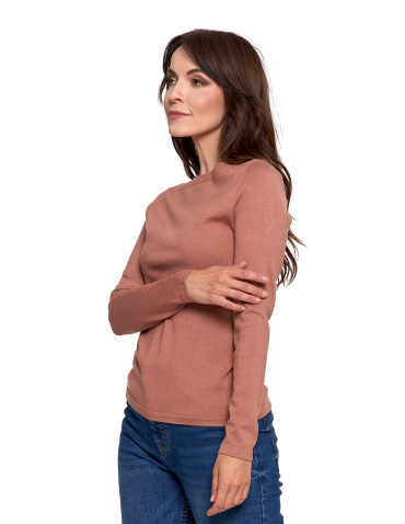 Swetry - Sweter damski z wiskozy cienki o dopasowanym kroju MOKKA - produkt 4