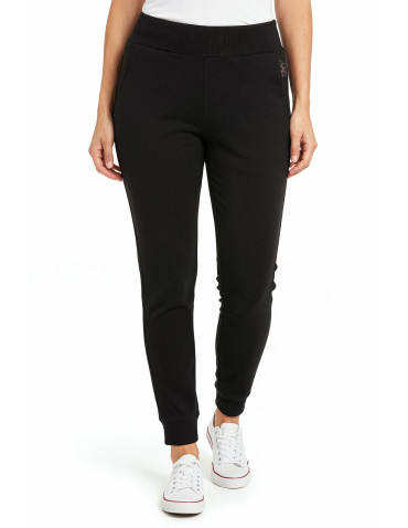 Spodnie - Spodnie damskie dresowe bawełniane CZARNY - produkt 1
