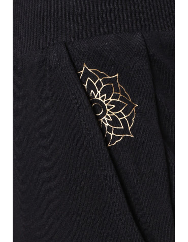 Spodnie - Spodnie damskie dresowe bawełniane CZARNY - produkt 2