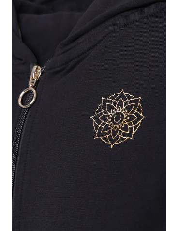 Bluza dresowa damska na zamek z kapturem luźna  - produkt 2