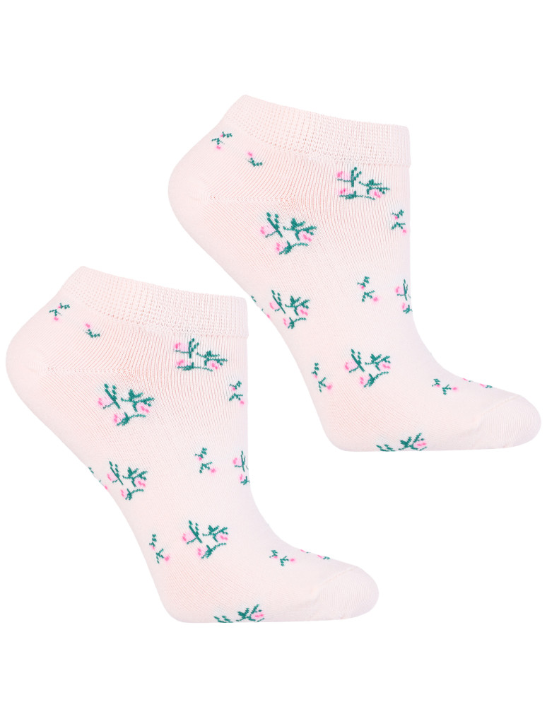 Stopki - Skarpetki stopki damskie w drobne kwiaty 3-pak WIELOKOLOROWY - produkt moraj.pl 2