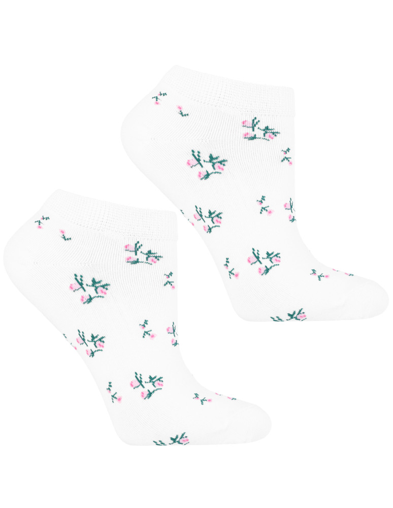 Stopki - Skarpetki stopki damskie w drobne kwiaty 3-pak WIELOKOLOROWY - produkt moraj.pl 3