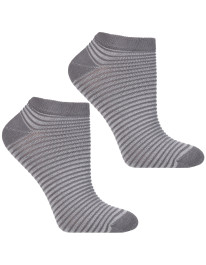 Skarpetki damskie stopki bawełniane w paski pastelowe 3-pak - produkt 2