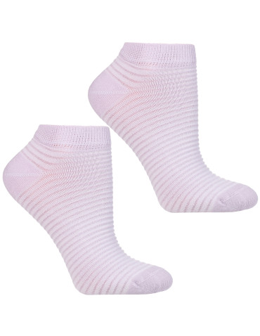 Stopki - Skarpetki damskie stopki bawełniane w paski pastelowe 3-pak WIELOKOLOROWY - produkt 3