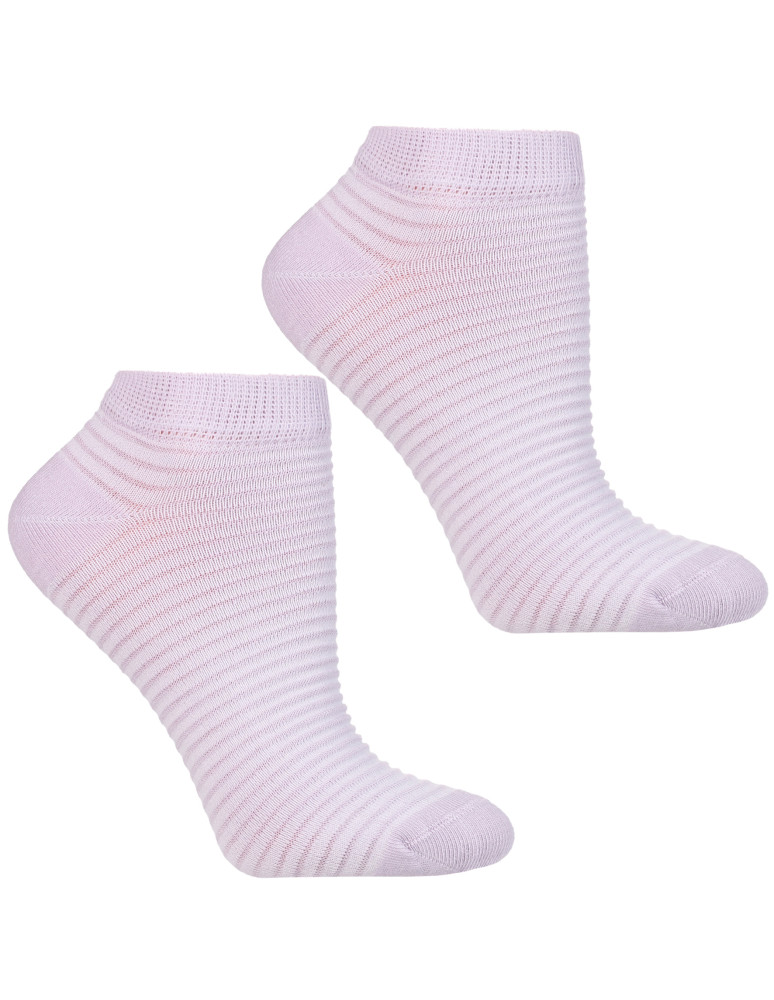 Stopki - Skarpetki damskie stopki bawełniane w paski pastelowe 3-pak WIELOKOLOROWY - produkt moraj.pl 3