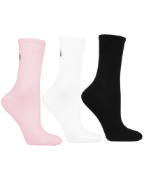 Skarpetki damskie długie szeroki ściągacz z napisem 3-pak