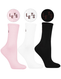 Skarpetki damskie długie szeroki ściągacz z napisem 3-pak - produkt 2