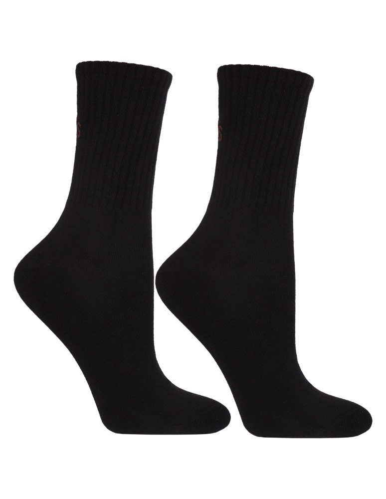 Długie - Skarpetki damskie długie szeroki ściągacz z napisem 3-pak WIELOKOLOROWY - produkt moraj.pl 3