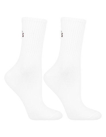 Długie - Skarpetki damskie długie szeroki ściągacz z napisem 3-pak WIELOKOLOROWY - produkt 4