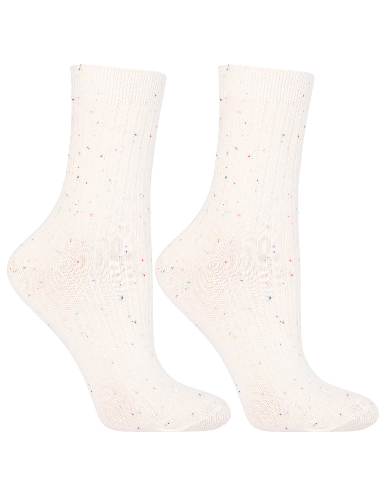 Długie - Skarpetki damskie długie bawełna z kolorowym melanżem 3-pak WIELOKOLOROWY - produkt moraj.pl 3