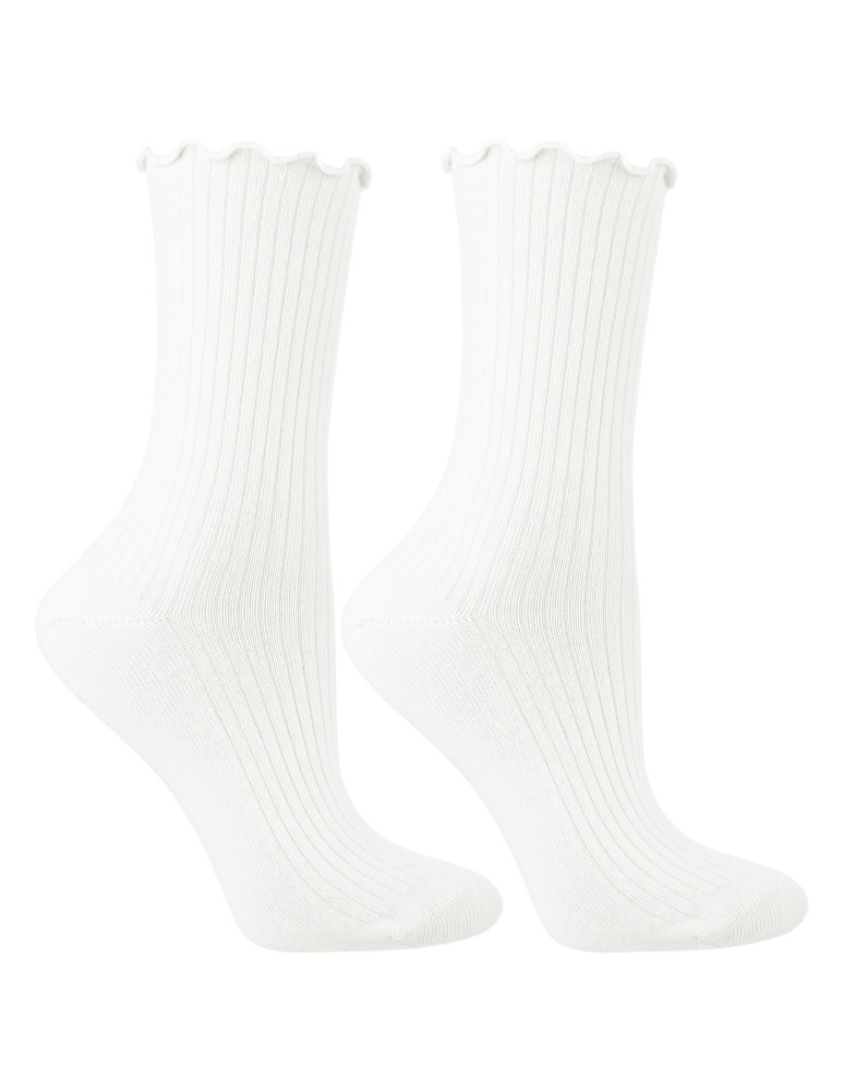 Długie - Skarpetki damskie bawełniane długie prążkowane 3-pak WIELOKOLOROWY - produkt moraj.pl 3