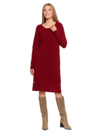 Sukienka swetrowa damska z warkoczowym splotem  - produkt 2
