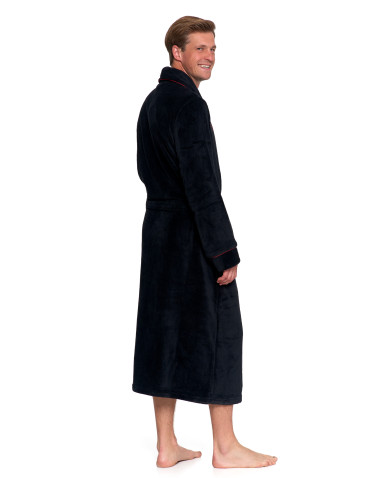 Ciepły szlafrok męski długi z wiązaniem  - produkt 2