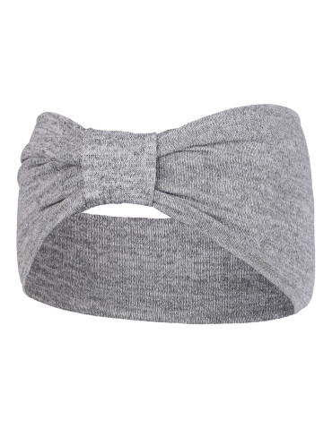 Czapki - Opaska na uszy damska z miękkiej dzianiny SZARY - produkt 1