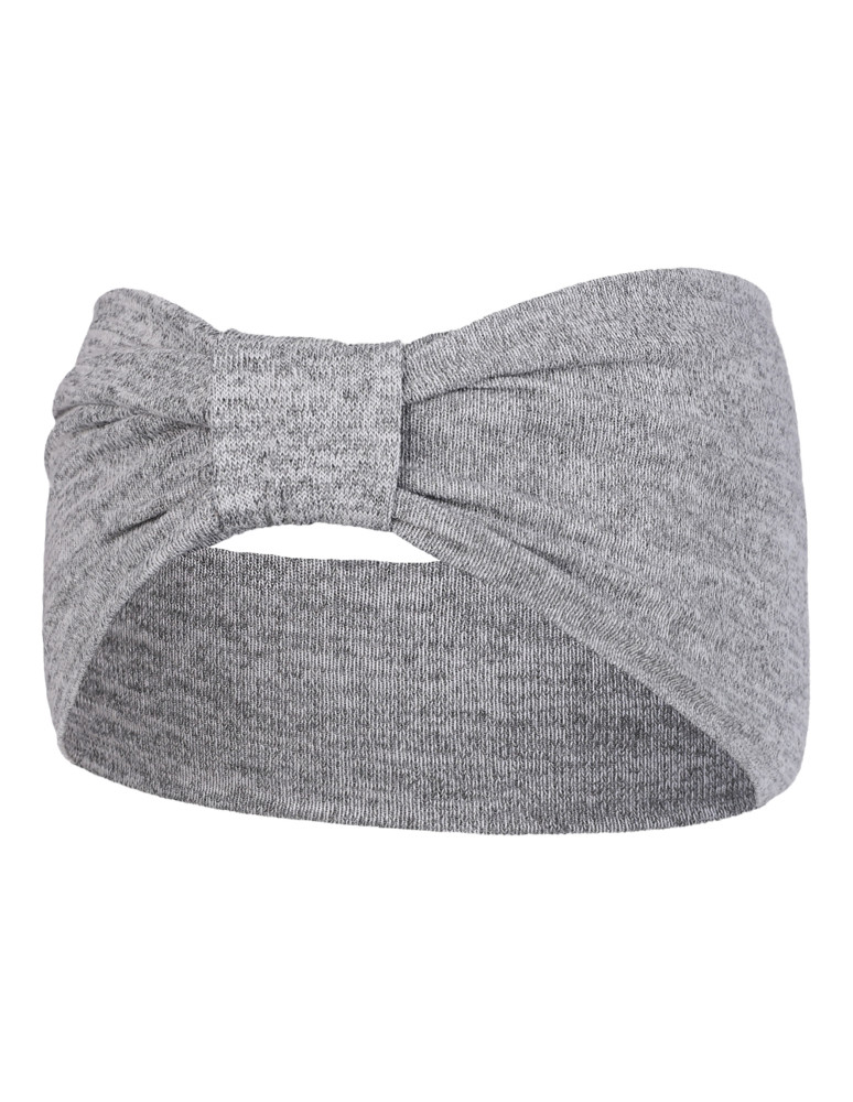 Opaska na uszy damska z miękkiej dzianiny SZARY