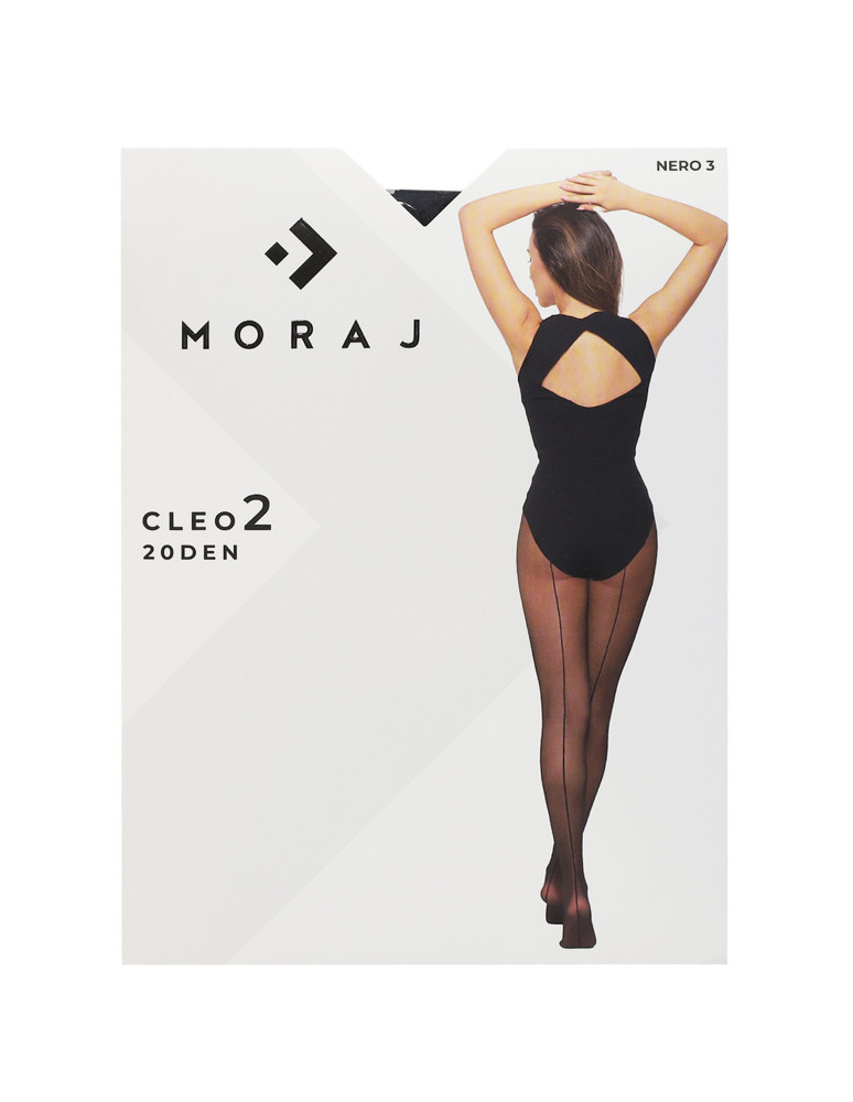Rajstopy - Rajstopy damskie CLEO Z TYLNYM PASKIEM 20 DEN Nero - produkt moraj.pl 3