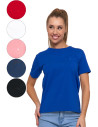 Koszulka damska bawełna Premium T-shirt dekolt okrągły BIAŁY