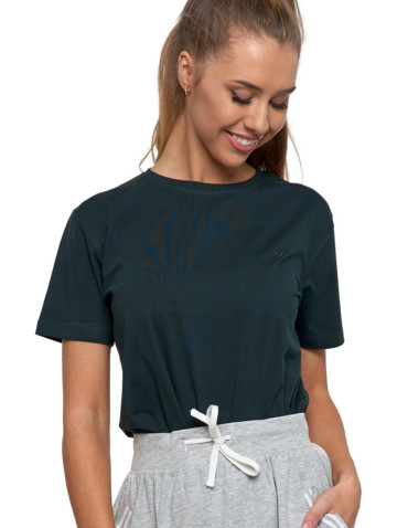 Koszulki i topy - Koszulka damska bawełna Premium T-shirt dekolt okrągły ZIELONY - produkt 1