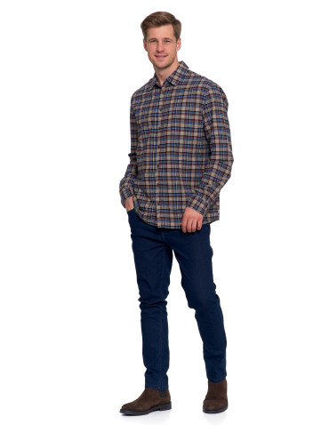 Koszulki, topy, koszule - Koszula męska flanelowa w kratę WZÓR 2 - produkt 6