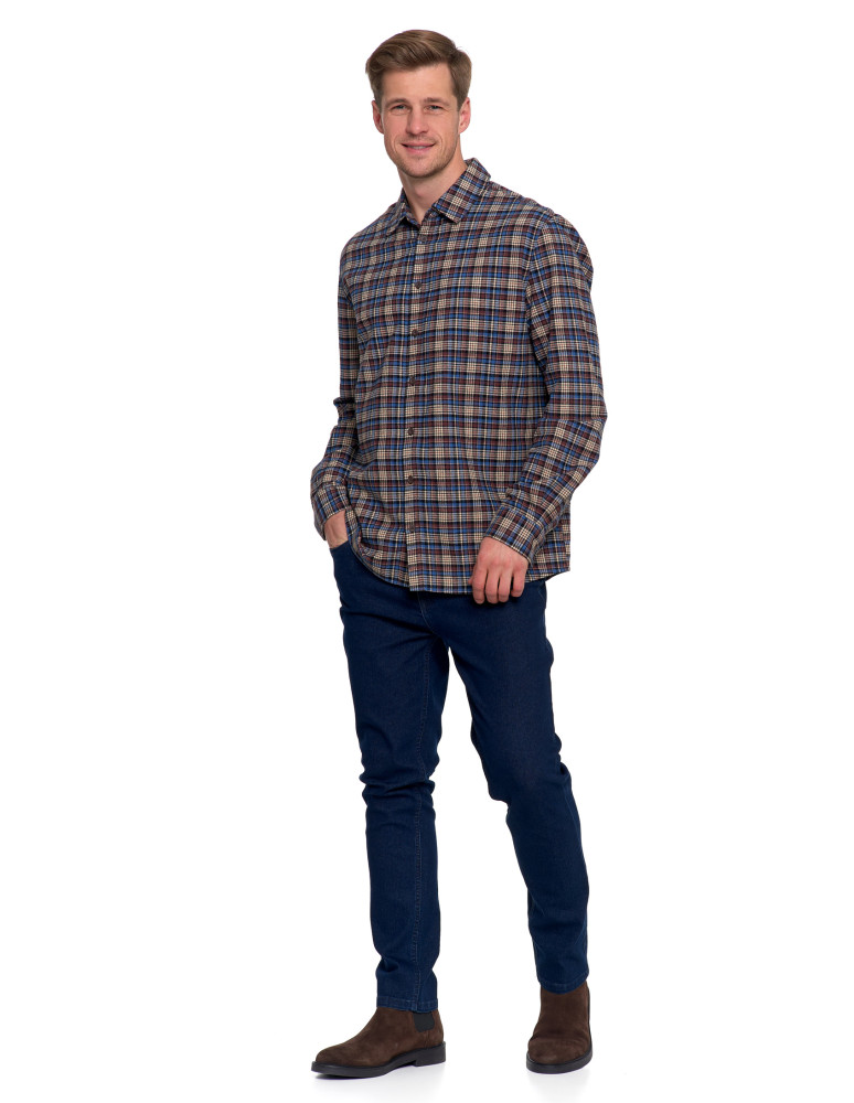 Koszulki, topy, koszule - Koszula męska flanelowa w kratę WZÓR 2 - produkt moraj.pl 6