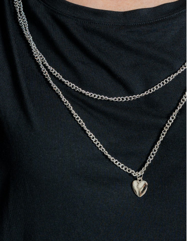 Bluzki i koszule - Bluzka damska bombka z łańcuszkiem i rękawem 3/4 CZARNY - produkt 9