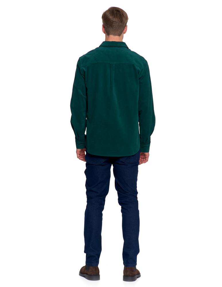 Koszulki, topy, koszule - Koszula męska sztruksowa z długim rękawem ZIELONY - produkt moraj.pl 5