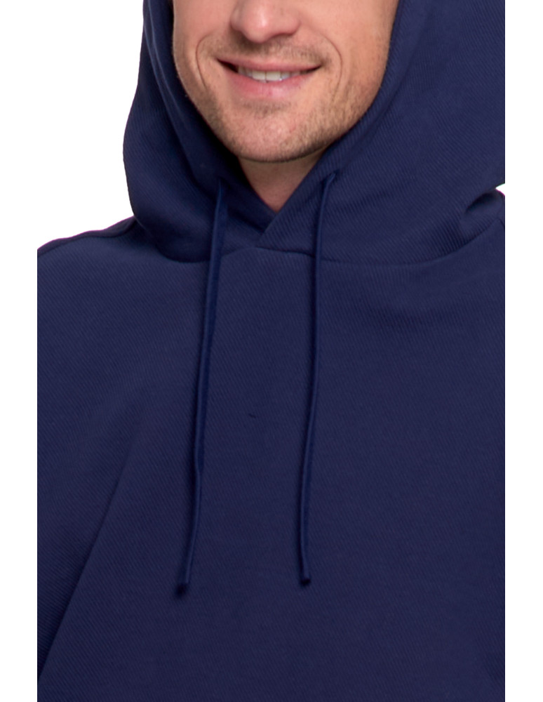 Bluza męska bawełniana z kapturem i kieszenią GRANATOWY