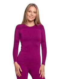 Bluzka damska termoaktywna z długim rękawem bezszwowa