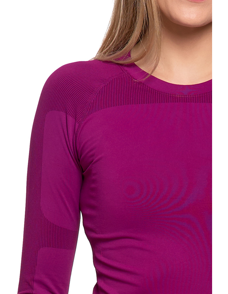 Bielizna termoaktywna - Bluzka damska termoaktywna z długim rękawem bezszwowa FIOLETOWY - produkt moraj.pl 4