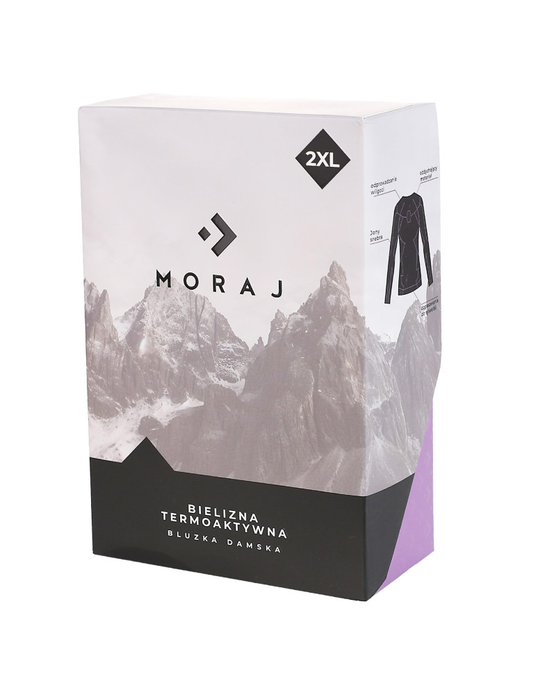 Bielizna termoaktywna - Damska bluzka termoaktywna z jonami srebra FIOLETOWY  - produkt moraj.pl 2