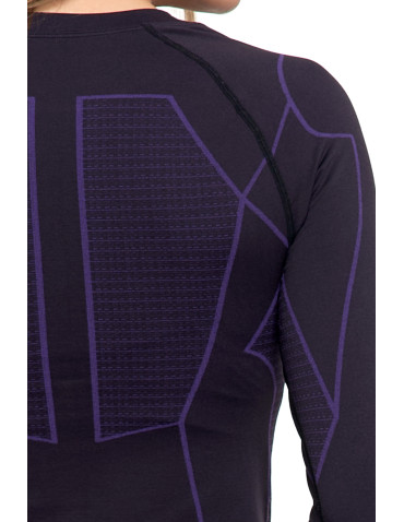Bielizna termoaktywna - Damska bluzka termoaktywna z jonami srebra FIOLETOWY - produkt 4