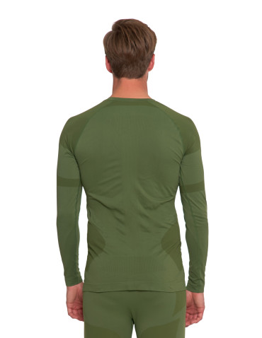 Bielizna termoaktywna - Męska bielizna termoaktywna bluzka z długim rękawem ZIELONY - produkt 3