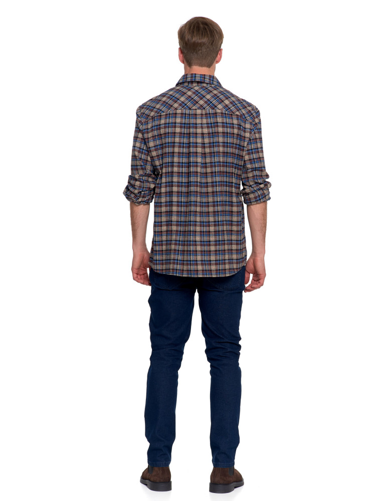 Koszulki, topy, koszule - Koszula męska flanelowa w kratę WZÓR 2 - produkt moraj.pl 3