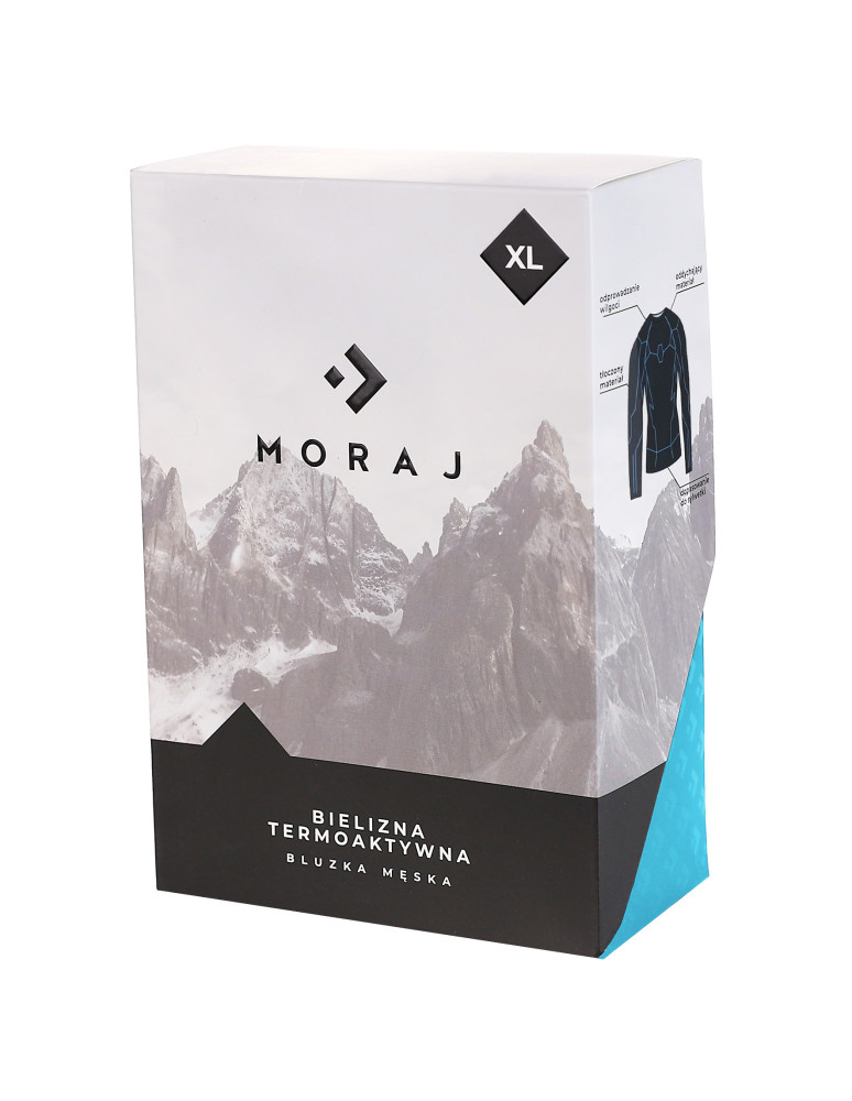 Bielizna termoaktywna - Bluzka termoaktywna męska z długim rękawem i jonami srebra NIEBIESKI - produkt moraj.pl 2