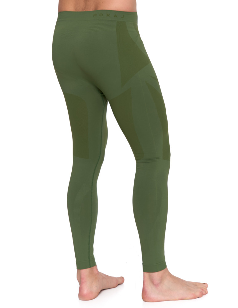 Bielizna termoaktywna - Męska bielizna termoaktywna legginsy ZIELONY  - produkt moraj.pl 2