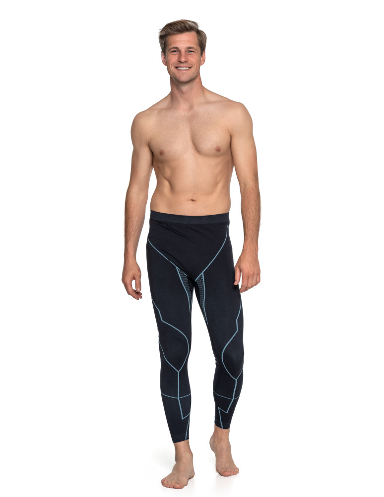 Bielizna termoaktywna - Męska bielizna termoaktywna legginsy z jonami srebra NIEBIESKI  - produkt moraj.pl 10