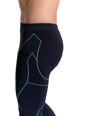 Bielizna termoaktywna - Męska bielizna termoaktywna legginsy z jonami srebra NIEBIESKI - produkt 7