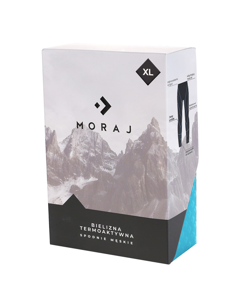Bielizna termoaktywna - Męska bielizna termoaktywna legginsy z jonami srebra NIEBIESKI  - produkt moraj.pl 5