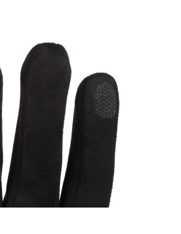 Rękawiczki - Rękawiczki męskie zamszowe eleganckie dotykowe CZARNY - produkt 3