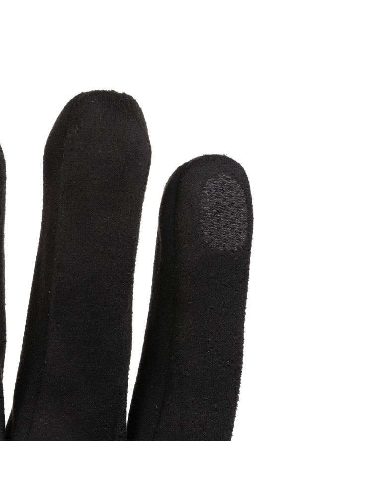 Rękawiczki - Rękawiczki męskie zamszowe eleganckie dotykowe CZARNY - produkt moraj.pl 3