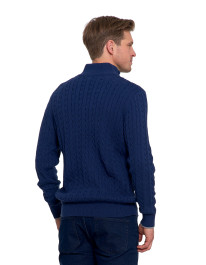 Męski sweter dzianinowy z półgolfem i zamkiem  - produkt 2